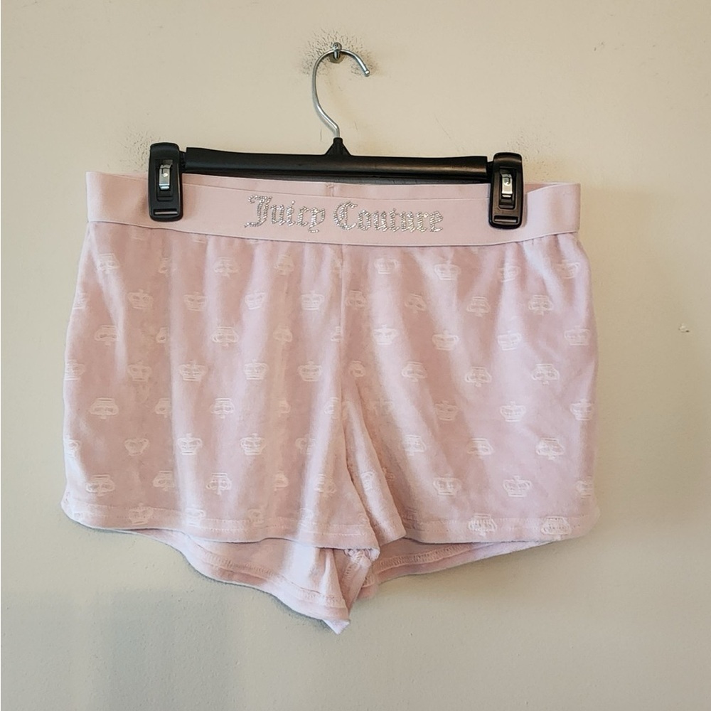 Juicy couture sleepwear pink velour shorts size medium